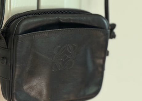 loewe anagram leather shoulder bag