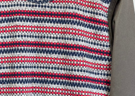 00s comme des garcons "異素材" knit sweat