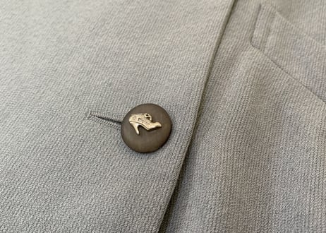 salvatore ferragamo no collar double jacket gray