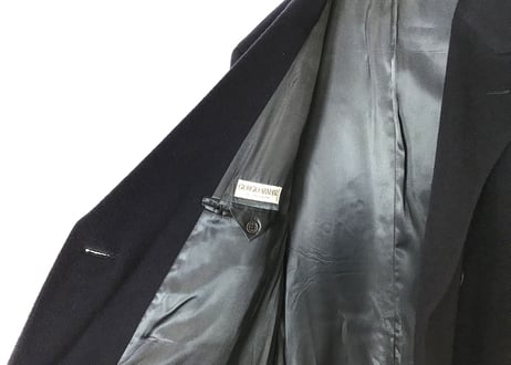 giorgio armani double chesterfield coat