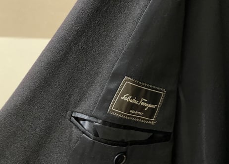 salvatore ferragamo cashmere double chesterfield coat
