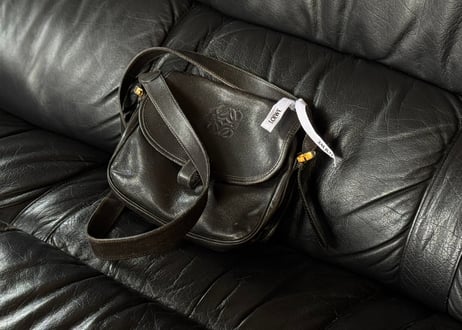 loewe anagram leather shoulder bag