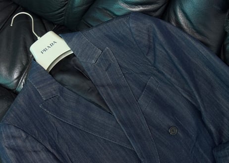 prada denim double jacket