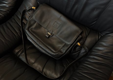 loewe anagram leather shoulder bag