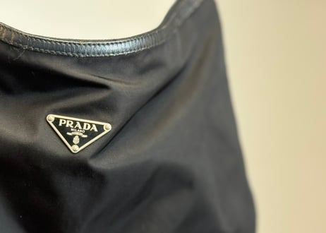 prada nylon logo bag