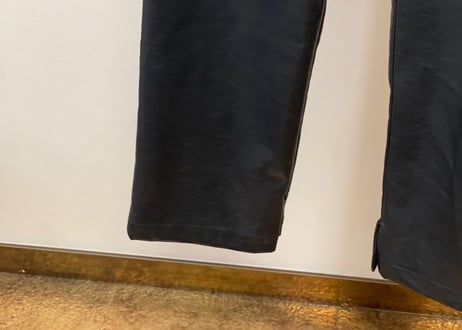 fake leather  tack wide pants