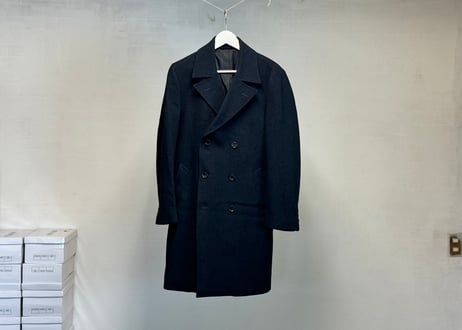 pure cashmere double long coat #A