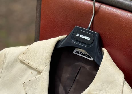 90-00s jilsander leather short jacket