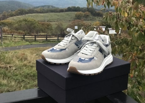 2020ss prada leather camouflage sneakers dead stock 8 half
