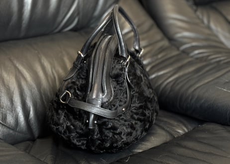 salvatore ferragamo fur bag