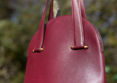 70-80s cartier leather bag