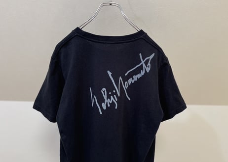 ground y yohji yamamoto back logo print tops