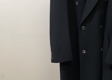 80-90s cashmere wool double long coat #12