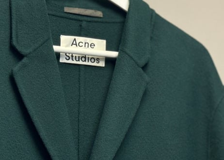 acne studios green long coat
