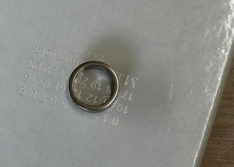 maison margiela logo silver ring