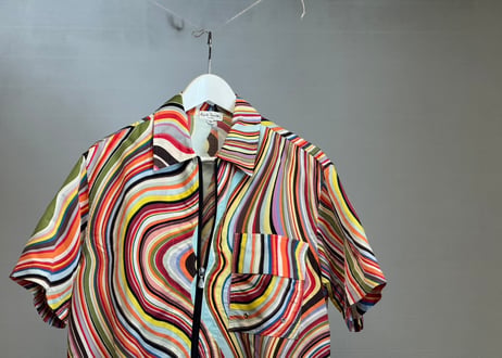 90s paul smith multi color zip jacket
