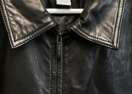 calvin klein over size leather jacket