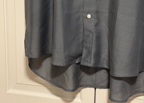 90s silk open collar shirt