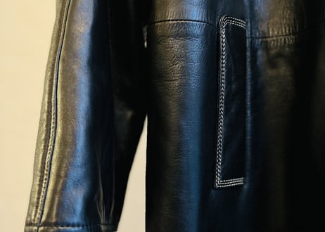 90's loewe leather coat