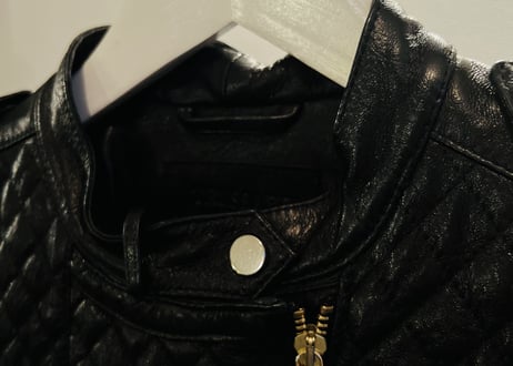 Trussardi quilting leather jacket dead stock