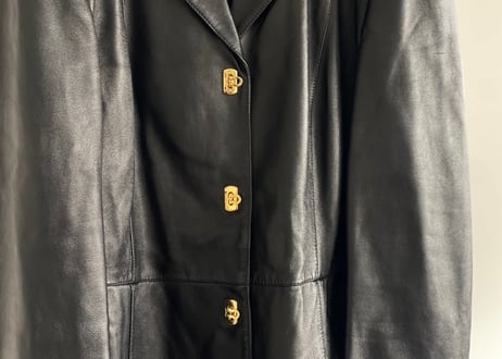 salvatore ferragamo gancini leather jacket