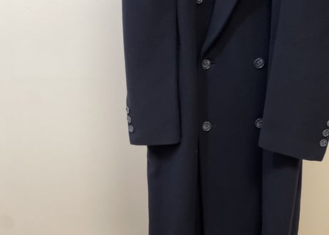 80-90s pure cashmere wool double long coat #11
