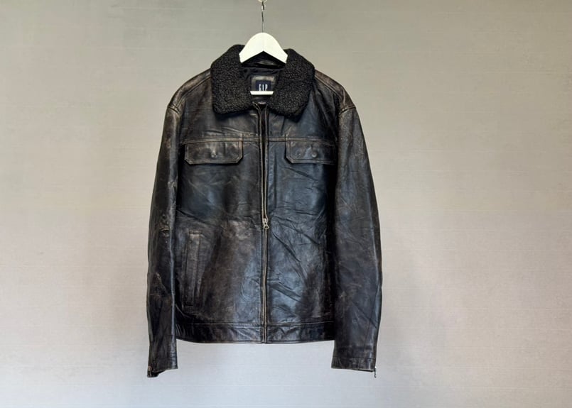 old gap leather jacket | weekend tokyo