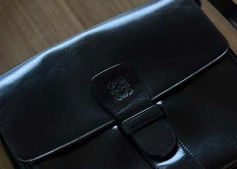 loewe anagram leather shoulder bag