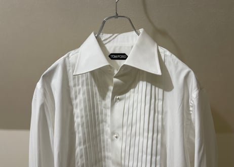 tom ford 2020ss pleat detailed shirt