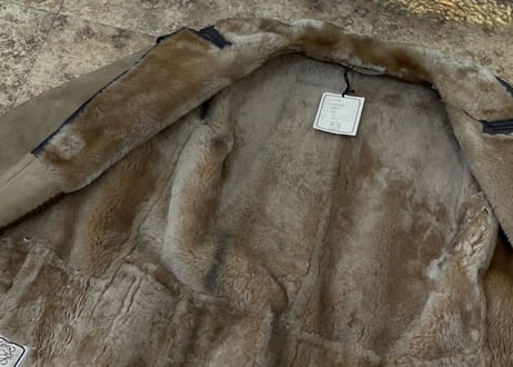 80s loewe muton leather coat dead stock