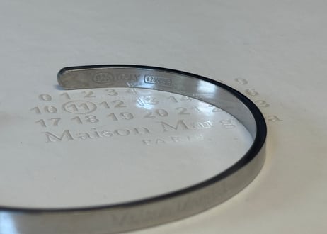 maison margiela sliver logo bracelet dead stock