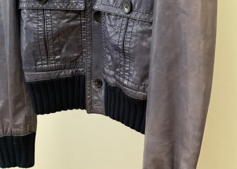gucci leather jacket purple