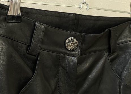 chanel leather pants