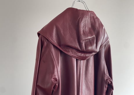 balenciaga made in Italy leather coat