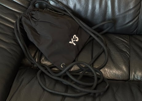 y-3 drawstring rogo back pack dead stock