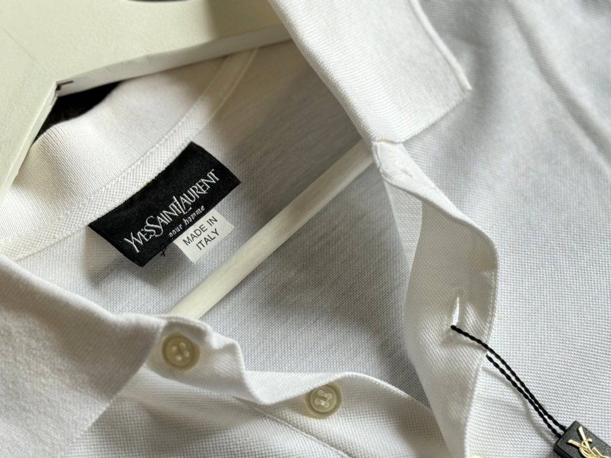 90s yves saint laurent rogo polo shirt dead sto