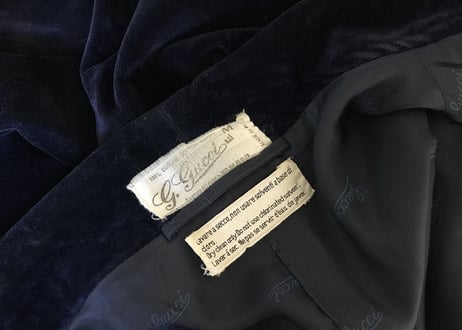 70s guccci velvet long coat dead stock