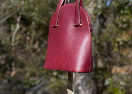 70-80s cartier leather bag