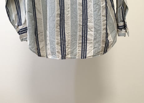 salvatore ferragamo stripe shirt blue×navy