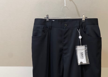 mm6 maison margiela 2020aw white leather pach trousers dead stock