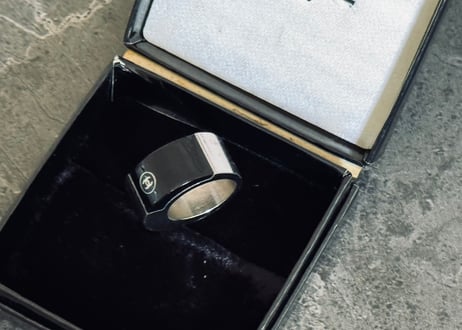 vintage chanel coco silver ring #1