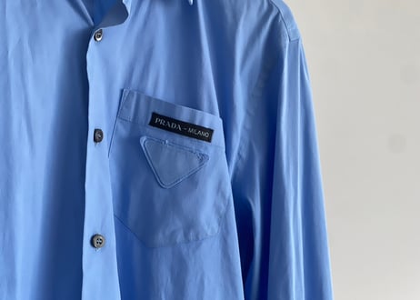 prada 2021ss triangle logo shirt
