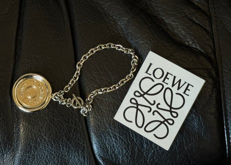 loewe silver anagram logo chain bracelet dead stock