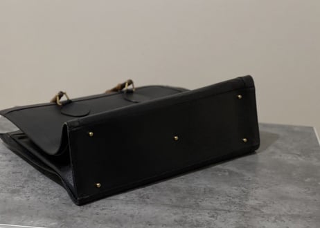 80s gucci large size bamboo leather bag