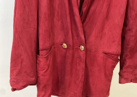 80s loewe leather double jacket