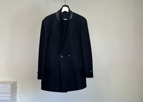 yves saint laurent rive gauche cashmere leather coat