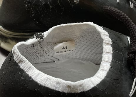 maison margiela paint-splattered sockrunner 41