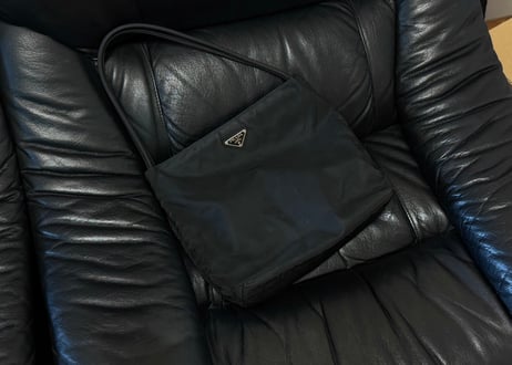 prada nylon logo bag