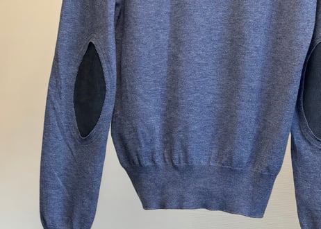 maison margiela elbow patch turtleneck knit
