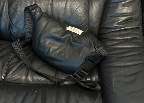 maison margiela glam slam leather shoulder bag